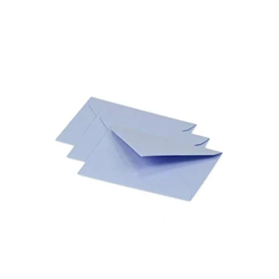 Abbildung von Clairefontaine 55720C Packung mit 20 Umschlägen Pollen 7,5x10 cm, gefüttert, ideal für Einladungen und Korrespondenz, Premium glattes Papier, Lavendelblau, 1 Pack