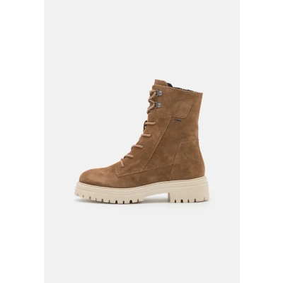 Abbildung von Geox Iridea ABX Schnürstiefelette, Damen, Größe: 40, Sand Schuhe