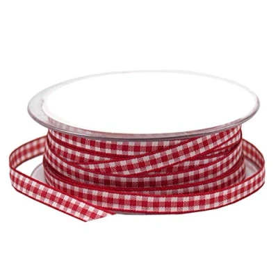 Abbildung von Unbekannt 20m 6mm Karoband Rot Weiss Dekoband Oktoberfest Tischdeko Schleifenband Deko