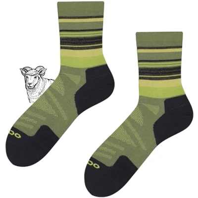 Abbildung von TODO BP COLOR Sehr Dünn Merino Wandersocken Herren und Damen, 70% Merinowolle Trekking Socken, Outdoor Funktionssocken (Forest, 47 50)