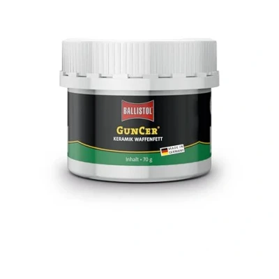 Abbildung von BALLISTOL 23771 GUNCER Keramik Waffenfett 70g Dose Temperaturbeständige Waffenpflege, Schmiermittel, Korrosionsschutz, farblos