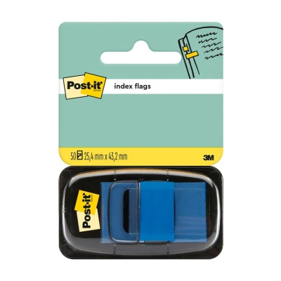 Abbildung von POST IT Register Taben (680 2), PP, 25x43mm, blaue, 50 Stück, 1 Pck.