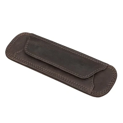 Abbildung von STILORD Schulterpolster Leder mit Druckknöpfen für Schultergurt Gurtpolster Gurtschutz gepolstert Polster Umhängetasche Echtleder Vintage, Farbe:dunkel braun