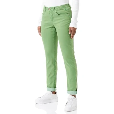 Abbildung von Cream Damen Women&#039;s Jeans Twill Slim Fit Midrise Waist Regular Waistband Full Length Jeans, Flourite Green,