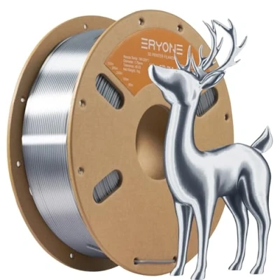 Abbildung von ERYONE Ultra Silk PLA Filament voor 3D Druker, 1.75mm+/ 0.03mm, 1kg/Spool, Silber
