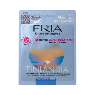 Abbildung von Fria K Beauty Finnland Gesichtsmaske mit Kaliumlactat und Aminosäurederivaten, super feuchtigkeitsspendende Wirkung auf die Haut, dermatologisch getestet, Packung 1 Maske