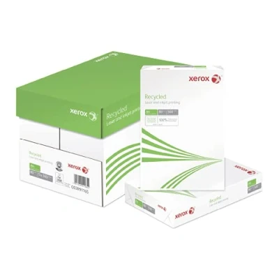 Abbildung von Xerox Recycled Papier 003R91165 DIN A4 80 g/m² Kopierpapier für Laserdrucker und Kopierer aus 100% Altpapier 1 Karton, 5 Pakete, 2.500 Blatt