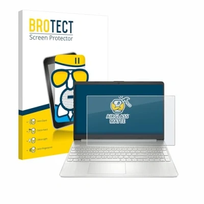 Abbildung von BROTECT Entspiegelungs Schutzglas für HP Laptop 15s eq2677ng Schutz Folie Panzerfolie Glas Matt [Extrem Kratzfest 9H, Anti Reflex, Fingerprint]