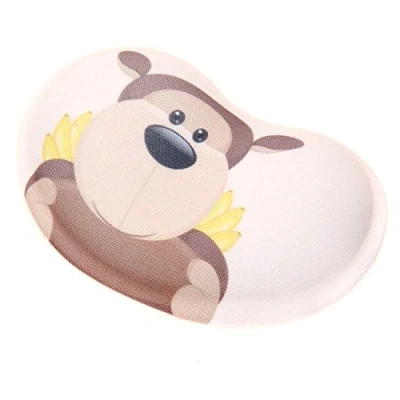 Abbildung von TUKA Ergonomische Silikon Handgelenkauflage, Weiche geformte Gel Handballen Auflage, Rutschfeste Handauflage Flex mit Lustigem Cartoon Motiv, Brauner Orang Utan, TKC5113 browngorilla