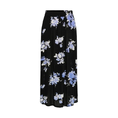 Abbildung von Kaffe Kaedita Maxirock Black blue flower print, Damen, Größe: 38, print
