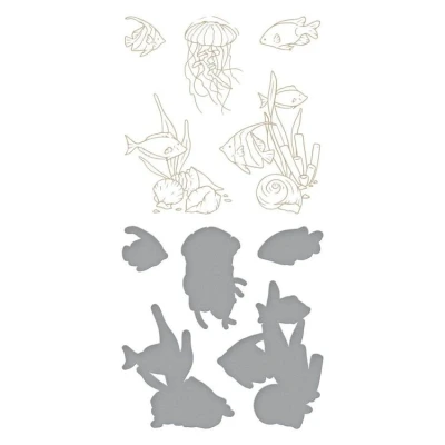 Abbildung von Spellbinders Under the Sea Glimmer Hot Foil Plate &amp; Die Set (GLP 374) (DISCONTINUED)
