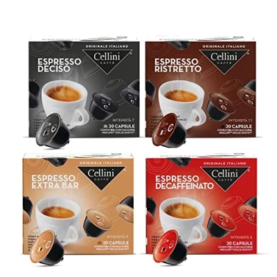 Abbildung von Caffè Cellini Dolce Gusto kompatible Kapseln Probierset 120 Stück