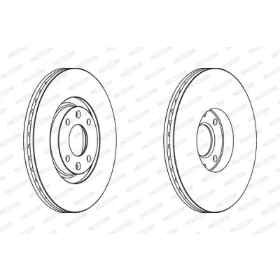 Abbildung von FERODO PREMIER DDF1442C Bremsscheibe 302 26 4 Belüftet beschichtet mit Schrauben PEUGEOT: 207 Schrägheck, 307 CC, Schrägheck