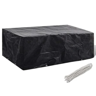Abbildung von vidaXL Gartenmöbel Abdeckung Abdeckplane Schutzhülle Möbel Wetterschutz wasserbeständig UV beständig Outdoor Möbelschutz 8 Ösen 200x160x70cm