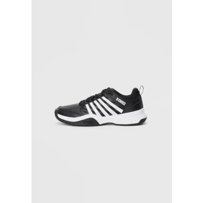 Abbildung von K Swiss Court Express 2 Tennisschuh für Herren, Schwarz/Weiß/weiches Neongrün, 42.5 EU