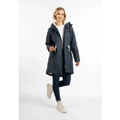 Abbildung von Regenmantel mit Teddyfutter EISGEBUNDEN XS / Marine 100% Polyester