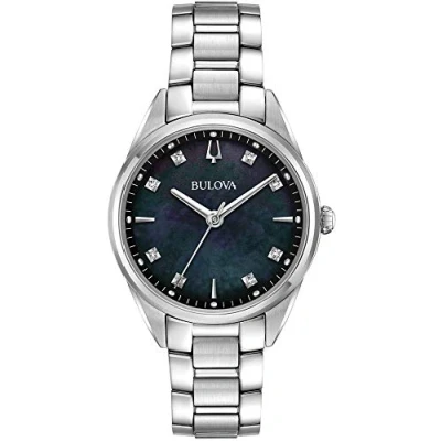Abbildung von Bulova Damen Analog Quarz Uhr mit Edelstahl Armband 96P198