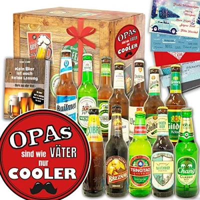 Abbildung von Coole Opas/Bier Paket Welt und DE/Geschenk an Opa