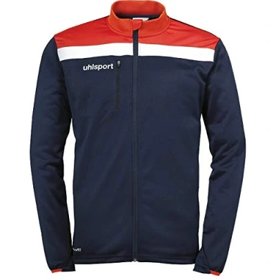 Abbildung von uhlsport Herren OFFENSE 23 POLY JACKE Fussball Trainingsbekleidung, Navy / Rot Weiß , M