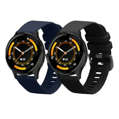 Abbildung von kwmobile 2x Sportarmband kompatibel mit Garmin Venu 3 Armband Fitnesstracker Band Set aus TPU Silikon