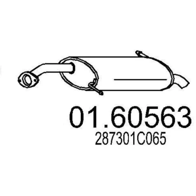 Abbildung von MTS 01.60563 Endschalldämpfer 800 HYUNDAI: Getz