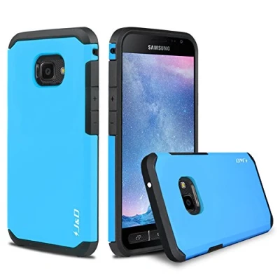 Abbildung von J&amp;D Kompatibel für Galaxy Xcover 4/Galaxy 4S Hülle, [ArmorBox] [Doppelschicht] [Heavy Duty Schutz] Hybrid Stoßfest Schutzhülle Samsung 4, Türkis