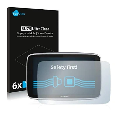Abbildung von Savvies 6 Stück Schutzfolie für TomTom GO Premium X/TomTom (6&#039;&#039;) Displayschutz Folie Ultra Transparent