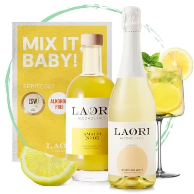 Abbildung von Laori Amalfi Bundle alkoholfrei 750 ml Sparkling White (Alkoholfreier Sekt) 500 No 3 Limoncello) Perfekt für Limoncello Spritz &amp; alkoholfreie Cocktails