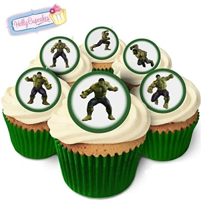 Abbildung von Holly Cupcakes 24 Wunderschöne essbare Kuchendekorationen: Hulk/The Hulk