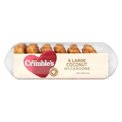 Abbildung von Mrs Crimble Large Kokosnuss Makronen (6 pro Packung 210g) mit 6