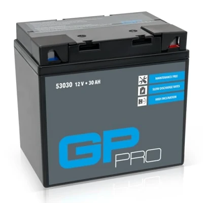 Abbildung von GP PRO 53030 12V 30Ah GEL Batterie (Kompatibel mit SLA53030 / C60 N30 A) Motorradbatterie, für Quad, Rasentraktor uvm.
