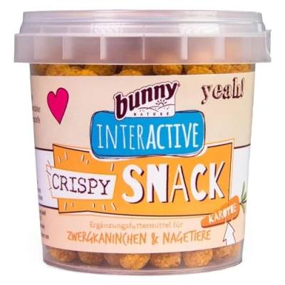 Abbildung von Bunny Crispy Snack Karotte 25 g Ergänzungsfuttermittel für Zwergkaninchen und Nagetiere Der perfekte Belohnungssnack Nager Nur 3 Zutaten Wiederverschließbar