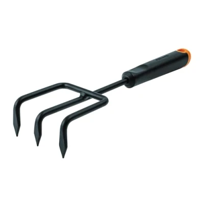 Abbildung von Fiskars Blumenrechen, Länge 30,5 cm, Rostfreier Stahlkopf/Kunststoff Griff, Schwarz/Orange, Ergo, 1027019