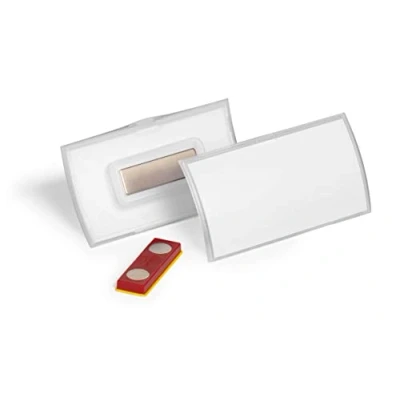 Abbildung von Durable Klemmtafel NAMENSSCHILD, Namensschild CLICK FOLD 40x75 mm mit Magnet verdrehsicher PP