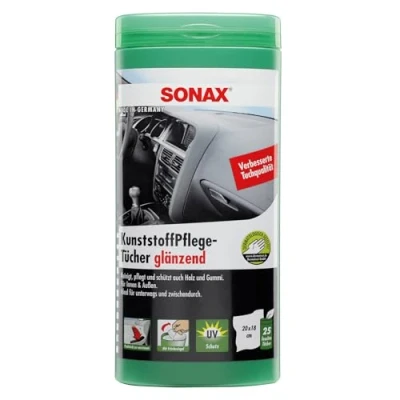 Abbildung von Sonax 412.100 Kunststoffpflegetücher glänzend Box 25pcs