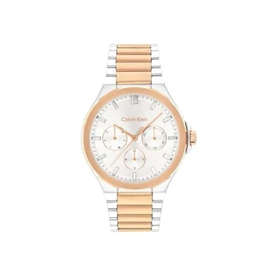 Abbildung von Calvin Klein Vibrancy Uhr silvercoloured/rose goldcoloured, Damen, Größe: One Size, Silver coloured/rose gold coloured
