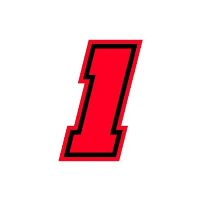 Abbildung von 4R Quattroerre.it 13391 Nummer Racing 1 Moto GP, Fluoreszierend Rot, 10 x 7 cm