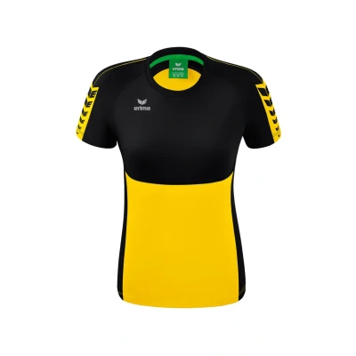 Abbildung von Erima Wings Sport Tshirt, Damen, Größe: 36, Gelbschwarz