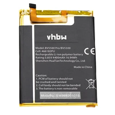 Abbildung von vhbw Akku kompatibel mit Blackview BV5500, BV5500 Pro Handy Smartphone Telefon (4400mAh, 3,85V, Li Ion)