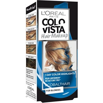 Abbildung von L&#039;OrÃal Paris L&#039;Oréal Colovista Hair Makeup 1 Day Color Highlights cobalthair