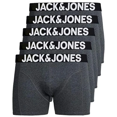 Abbildung von JACK &amp; JONES Herren 5er Pack Boxershorts Mix Unterwäsche Mehrpack,5er Darkgrey,S