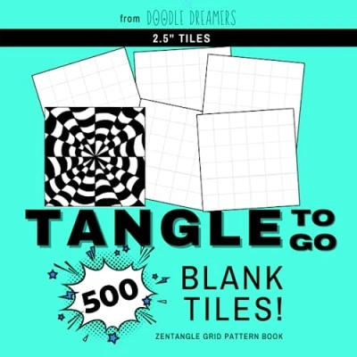 Abbildung von Tangle To Go Blank Tile Book Volume 3: Zentangle Tiles Sketchbook: Art Therapy Relieve Stress &amp; Anxiety