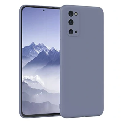 Abbildung von EAZY Case Silikonhülle für Samsung Galaxy S20 Hülle Silikon Blau weich stoßfeste Handyhülle Schutzhülle mit Kameraschutz Dünn Premium Schutz Cover TPU Phone Bumper in Eisblau
