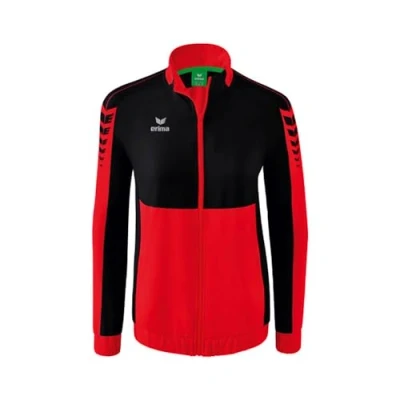 Abbildung von Erima Damen Six Wings Präsentationsjacke, rot/schwarz, 34