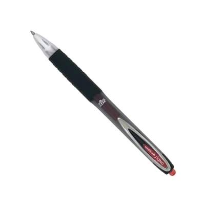 Abbildung von Uni Ball SigNo 207 Gel Tintenroller mit Druckmechanik 0,7 mm F Spitze 0,4 Strichbreite 12 Stück rot