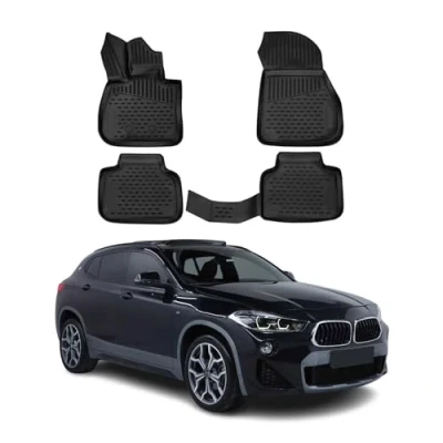 Abbildung von OMAC Gummimatten Fußmatten kompatibel mit BMW X2 F39 2018 2023 TPE Automatten Schwarz 4X