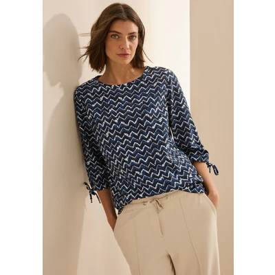 Abbildung von Cecil Bedruckte Bluse, Damen, Größe: Medium, Blau