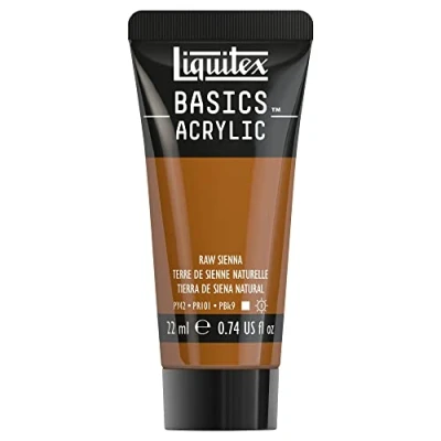 Abbildung von Liquitex 8870480​ Basics Acrylfarbe Siena Natur​, 22ml Tube, lichtecht, wasserfest, zum Malen und Dekorieren von Holz, Metall, Keramik, Kunststoff, Leinwand