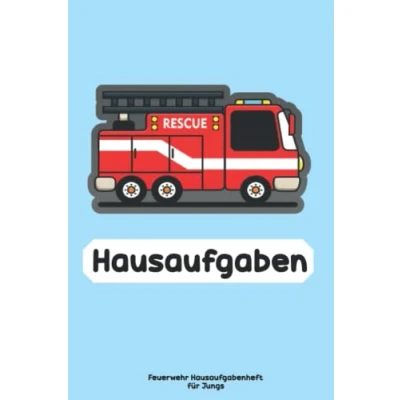 Abbildung von Feuerwehr Hausaufgabenheft für Jungs: als Geschenkidee zur Einschulung die 1. Klasse