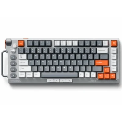 Abbildung von nuphy Field75 HE Gaming Tastatur mit Magnetschalter, kabelgebundene Tastatur,83 Tasten, Lautstärkeregelung einem Knopf, einstellbare Betätigung,Schnellauslöser Magnetic White Switch